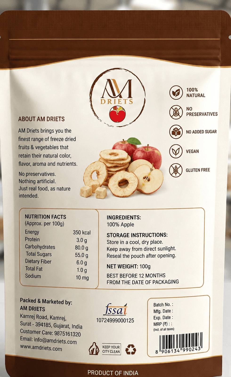 Freeze-Dried Apple Slices Back